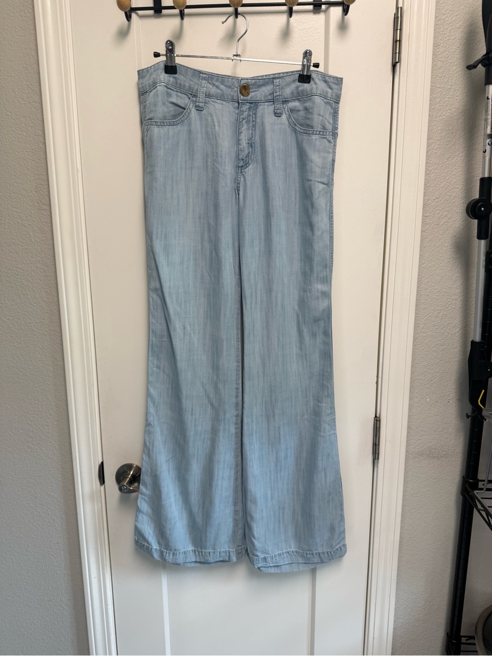 cloth & stone Light Blue Wide-Leg Denim-look Pants